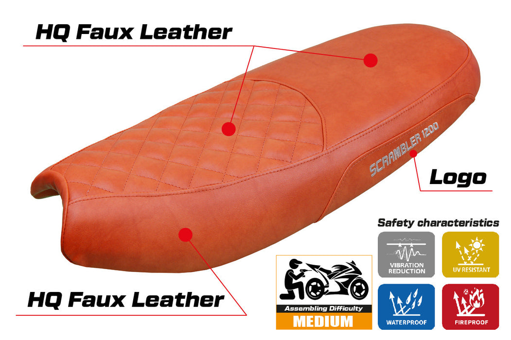 Triumph Scrambler 1200 2019-2024 Seat Cover Tappezzeria Italia in Brick SE
