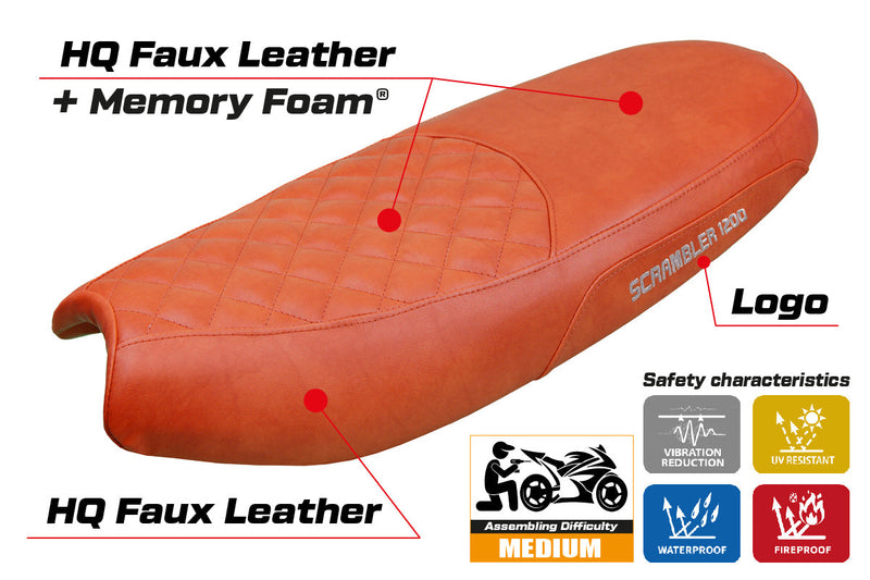 Triumph Scrambler 1200 2019-2024 Seat Cover Tappezzeria Italia  Comfort in Brick SE