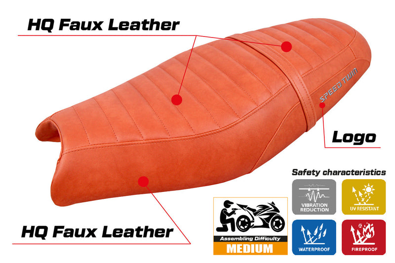 Triumph Speed Twin 900 2019-2024 Seat Cover Tappezzeria Italia in Brick