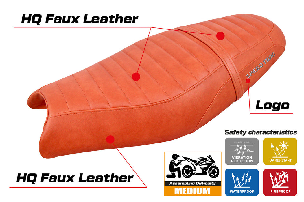 Triumph Speed Twin 900 2019-2024 Seat Cover Tappezzeria Italia in Brick