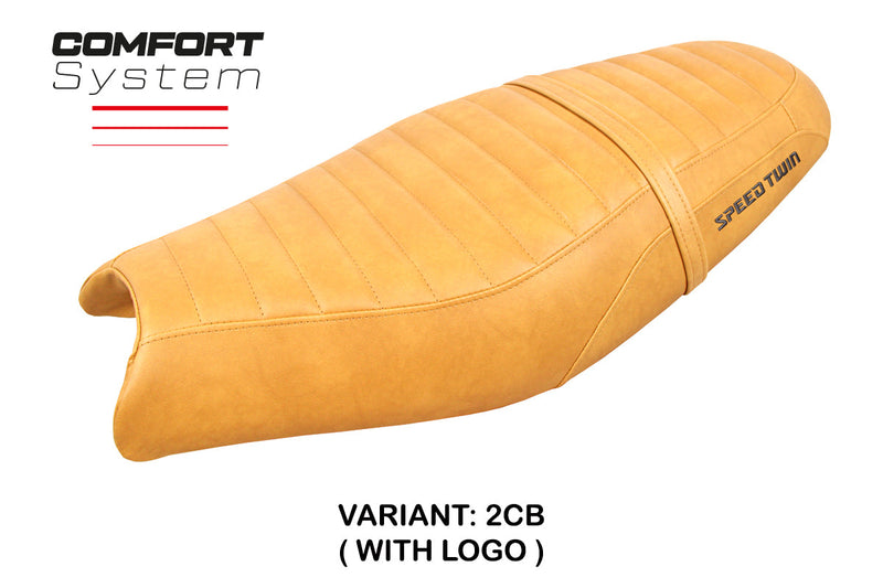 Triumph Speed Twin 900 2019-2024 Seat Cover Tappezzeria Italia Comfort in Camel
