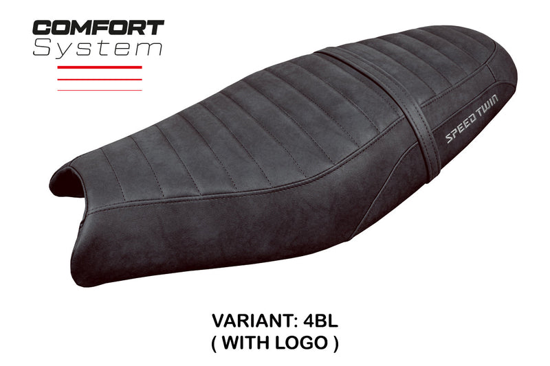 Triumph Speed Twin 900 2019-2024 Seat Cover Tappezzeria Italia Comfort in Black