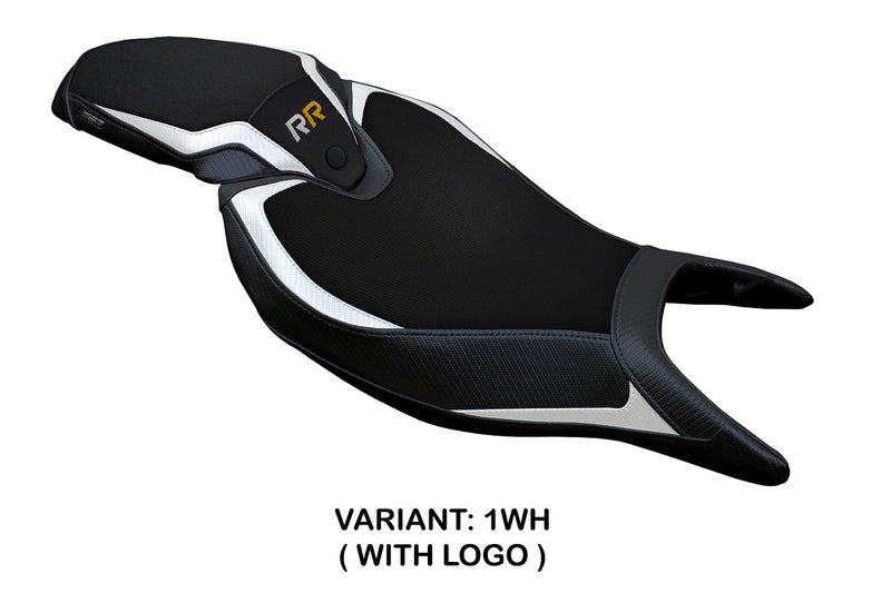 Triumph Speed Triple 1200 RR 2022-2024 Seat Cover Tappezzeria Italia in White and Black