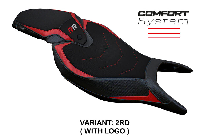 Triumph Speed Triple 1200 RR 2022-2024 Seat Cover Tappezzeria Italia Comfort in Red and Black