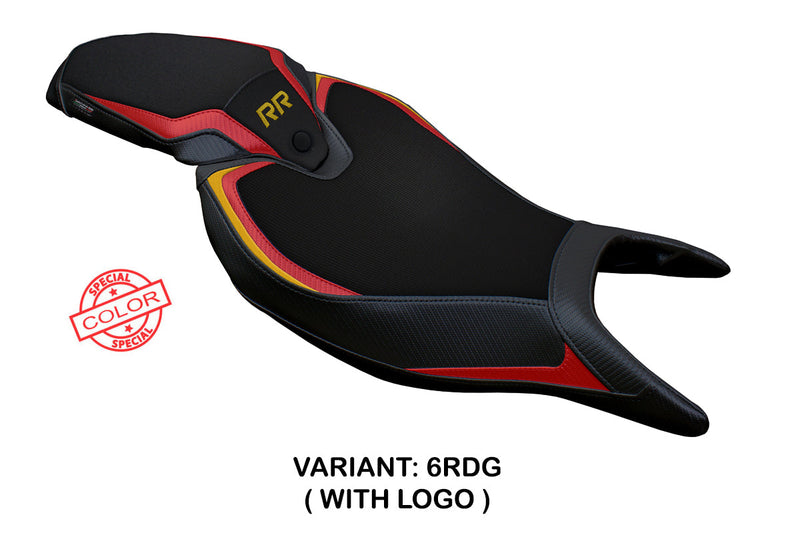 Triumph Speed Triple 1200 RR 2022-2024 Seat Cover Tappezzeria Italia in Red Gold and Black