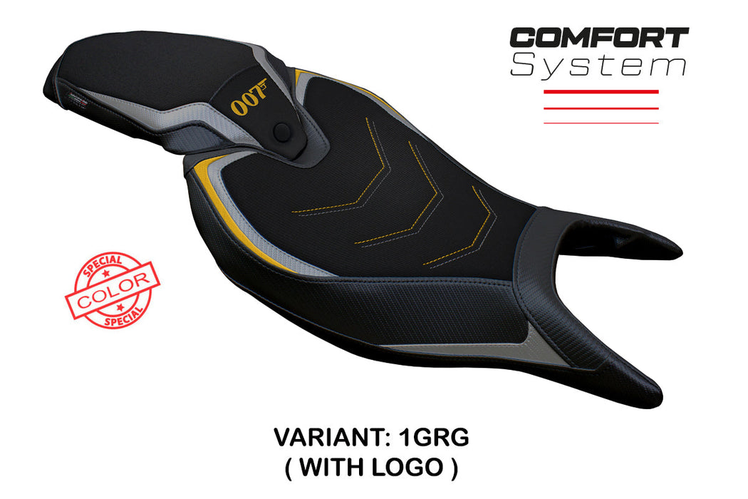 Triumph Speed Triple 1200 RR 2022-2024 Seat Cover Tappezzeria Italia Comfort in Grey and Gold