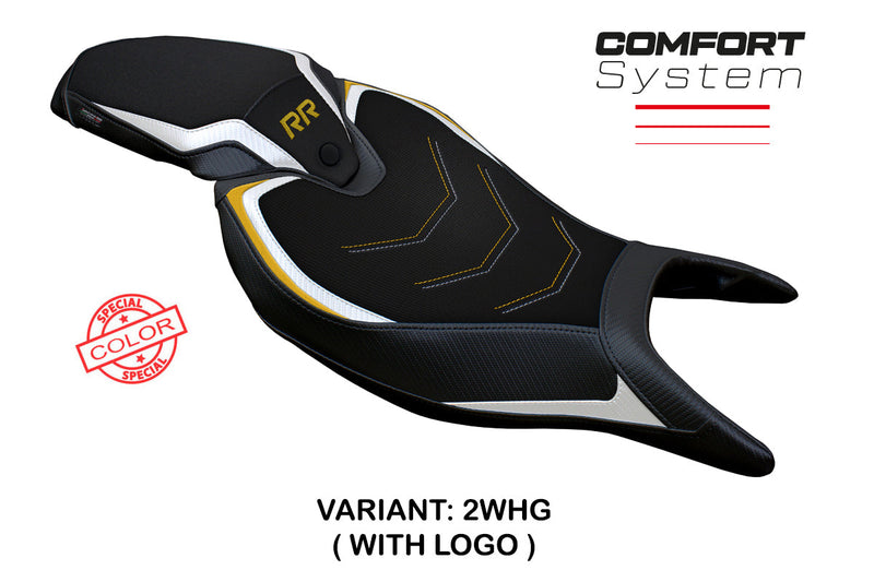 Triumph Speed Triple 1200 RR 2022-2024 Seat Cover Tappezzeria Italia Comfort in White Gold