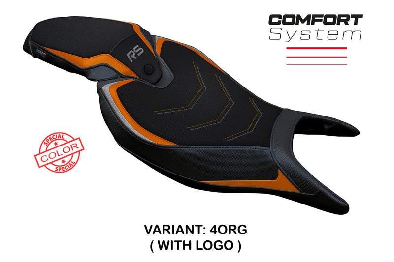Triumph Speed Triple 1200 RS 2022-2024 Seat Cover Tappezzeria Italia Comfort in Orange and Gray