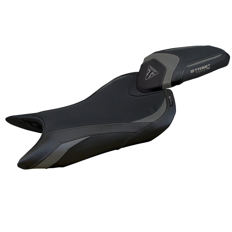 Triumph Street Triple 765 2023-2024 Seat Cover Tappezzeria Italia in Grey and Black