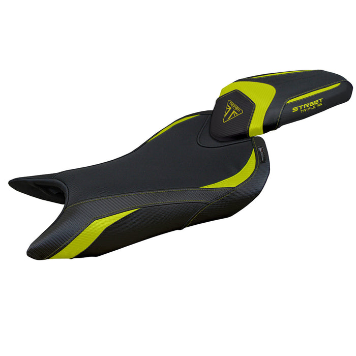 Triumph Street Triple 765 2023-2024 Seat Cover Tappezzeria Italia in Yellow and Black