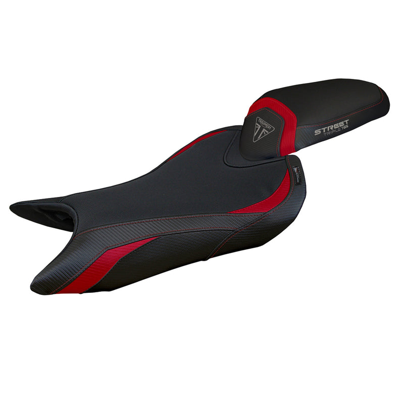 Triumph Street Triple 765 2023-2024 Seat Cover Tappezzeria Italia Comfort in Bordeaux and Black