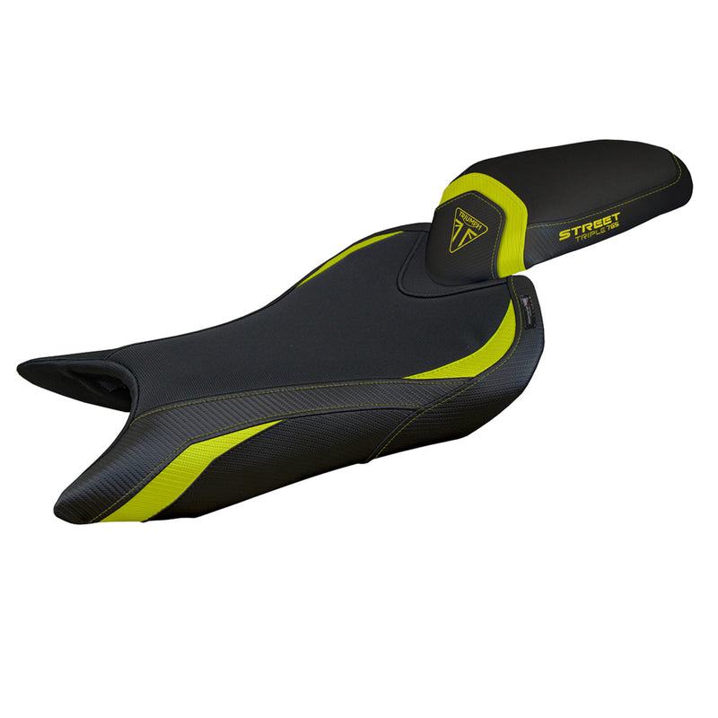 Triumph Street Triple 765 2023-2024 Seat Cover Tappezzeria Italia Comfort in Yellow and Black