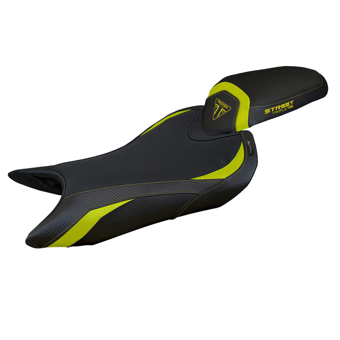 Triumph Street Triple 765 2023-2024 Seat Cover Tappezzeria Italia Comfort in Yellow and Black