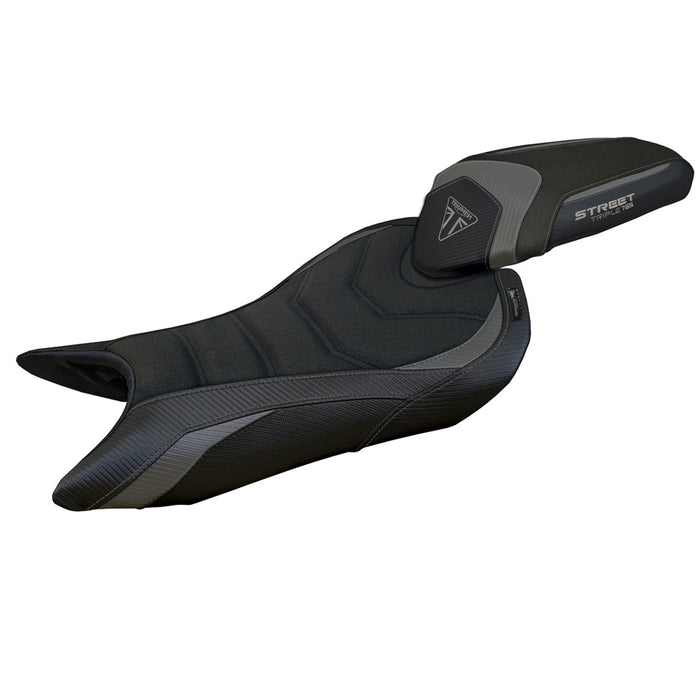 Triumph Street Triple 765 2023-2024 Seat Cover Tappezzeria Italia Ultragrip in Grey and Black