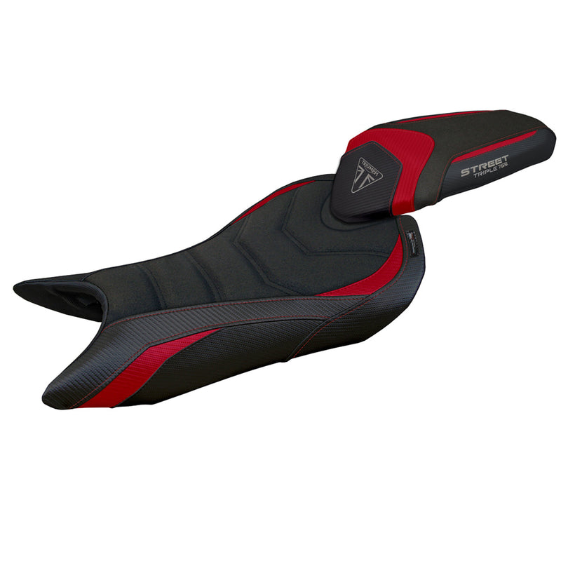 Triumph Street Triple 765 2023-2024 Seat Cover Tappezzeria Italia Ultragrip in Bordeaux and Black