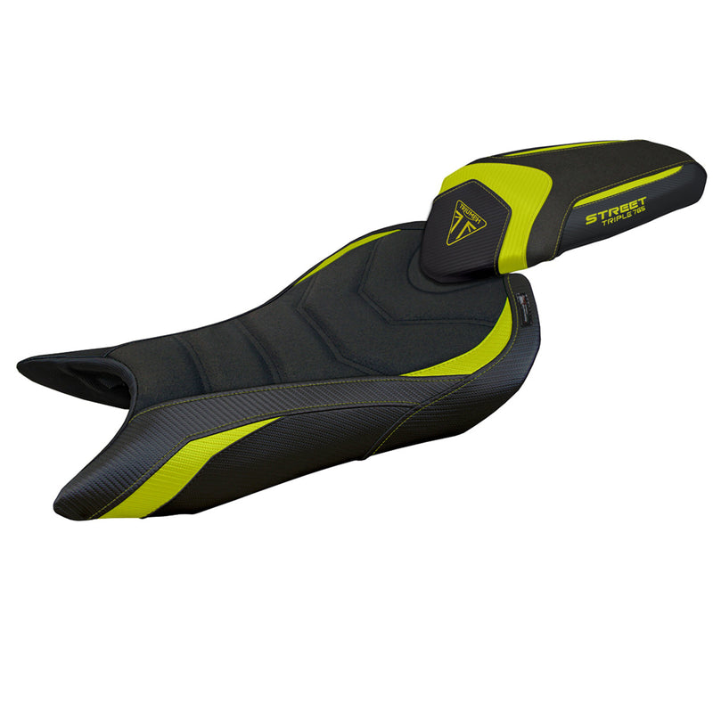 Triumph Street Triple 765 2023-2024 Seat Cover Tappezzeria Italia Ultragrip in Yellow and Black