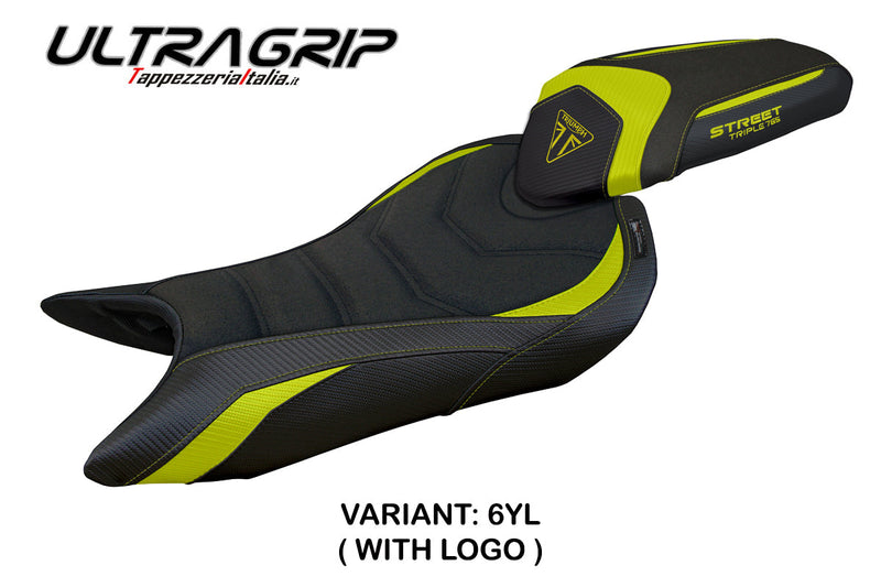 Triumph Street Triple 765 2023-2024 Seat Cover Tappezzeria Italia Ultragrip in Yellow and Black