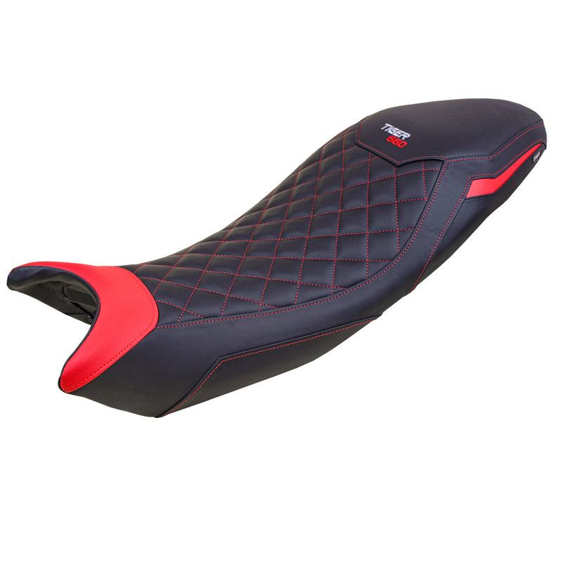 Triumph Tiger 660 2021-2024 Seat Cover Tappezzeria Italia Comfort in Black and Red SE
