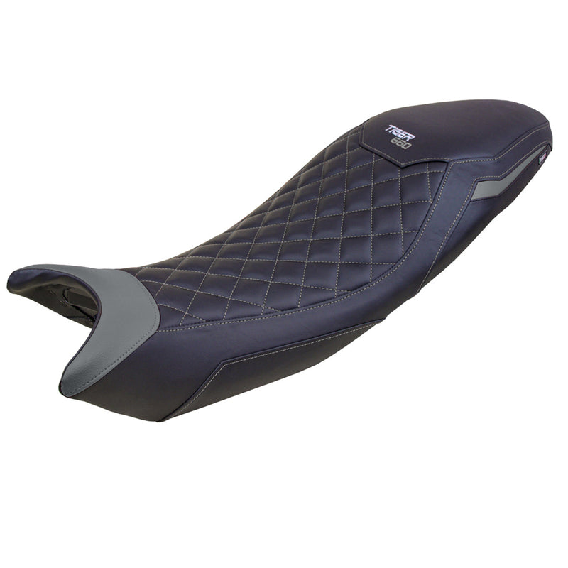 Triumph Tiger 660 2021-2024 Seat Cover Tappezzeria Italia Comfort in Black Grey SE