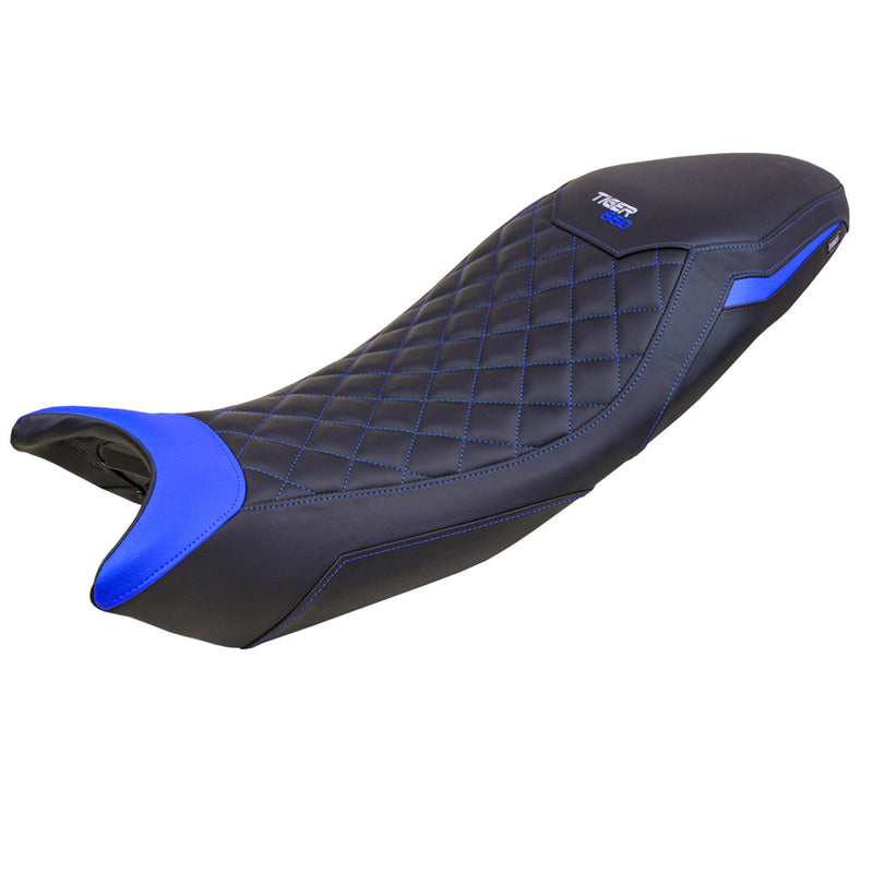 Triumph Tiger 660 2021-2024 Seat Cover Tappezzeria Italia Comfort in Black and Blue SE