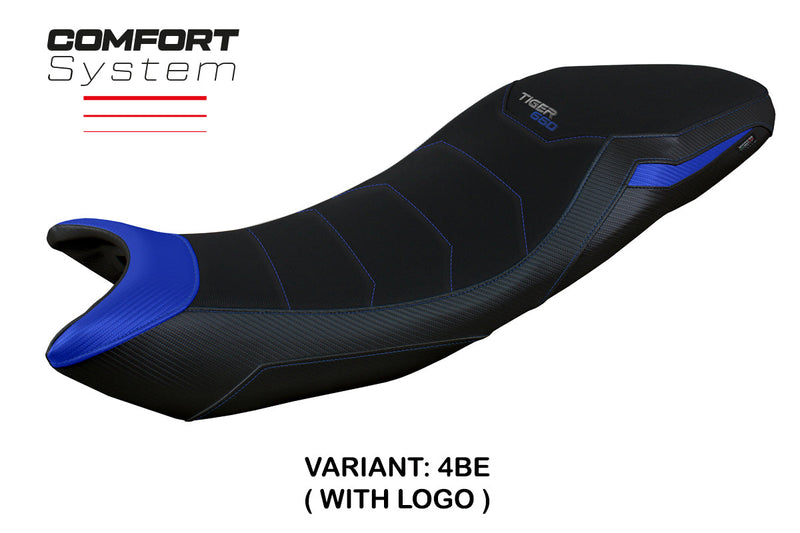 Triumph Tiger 660 2021-2024 Seat Cover Tappezzeria Italia Comfort in Blue Black