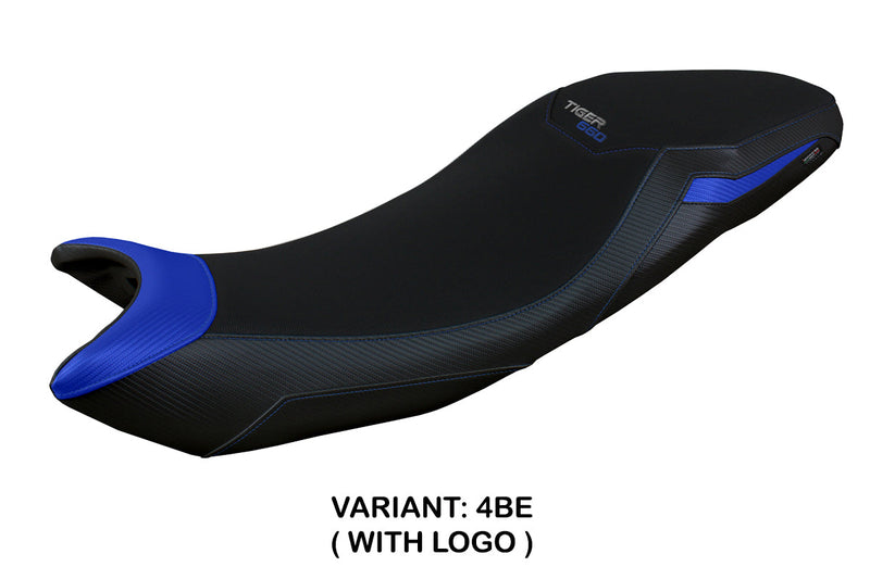 Triumph Tiger 660 2021-2024 Seat Cover Tappezzeria Italia in Blue and Black