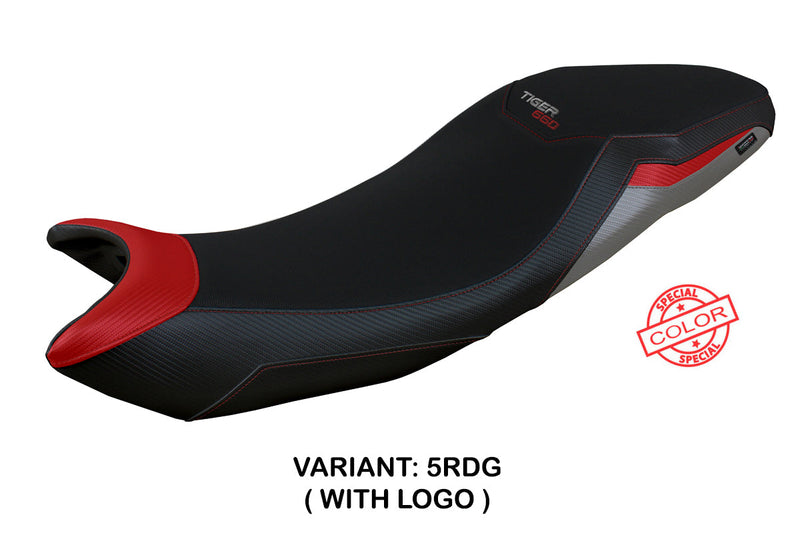 Triumph Tiger 660 2021-2024 Seat Cover Tappezzeria Italia in Red Grey and Black