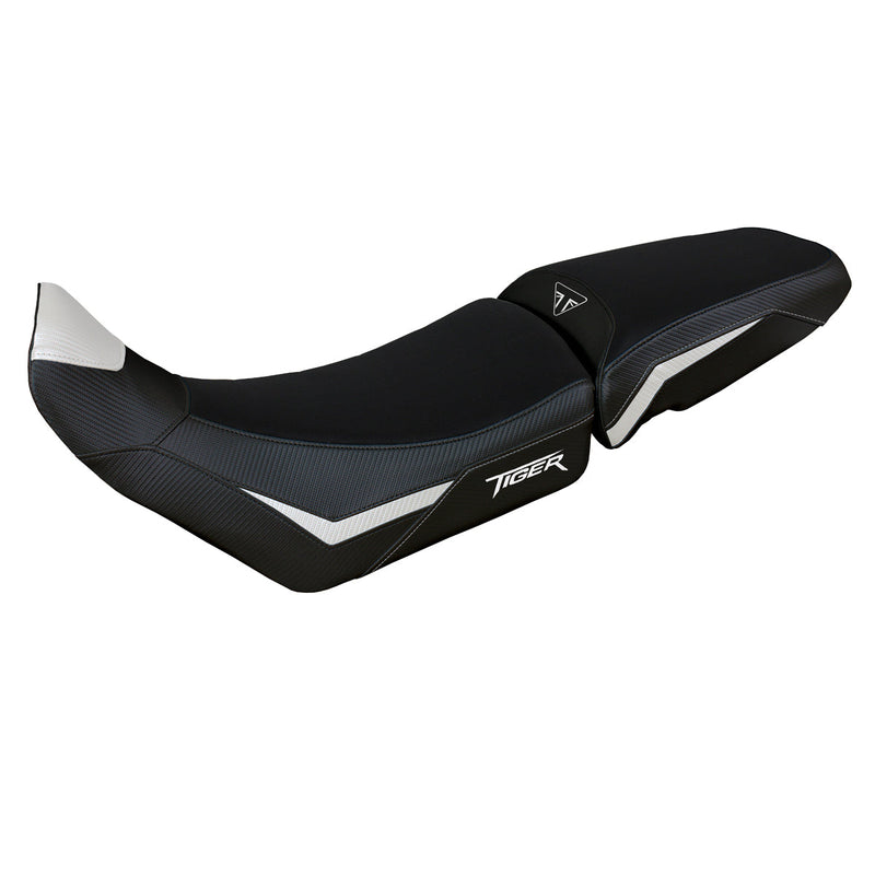 Triumph Tiger 900 2020-2023 Seat Cover Tappezzeria Italia in White and Black