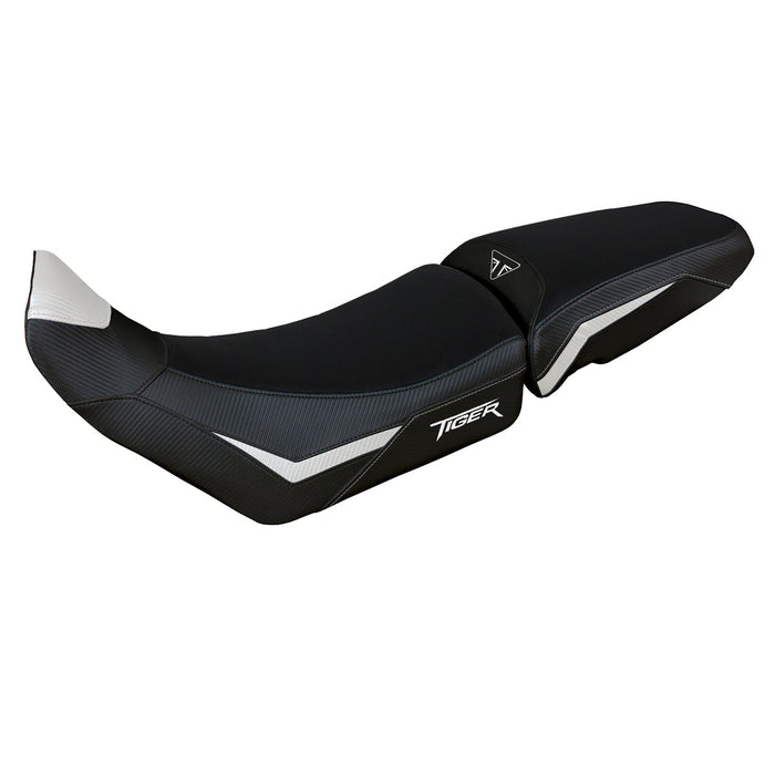 Triumph Tiger 900 2020-2023 Seat Cover Tappezzeria Italia in White and Black