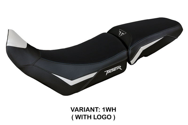 Triumph Tiger 900 2020-2023 Seat Cover Tappezzeria Italia in White and Black