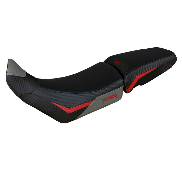 Triumph Tiger 900 2020-2023 Seat Cover Tappezzeria Italia in Grey Red and Black
