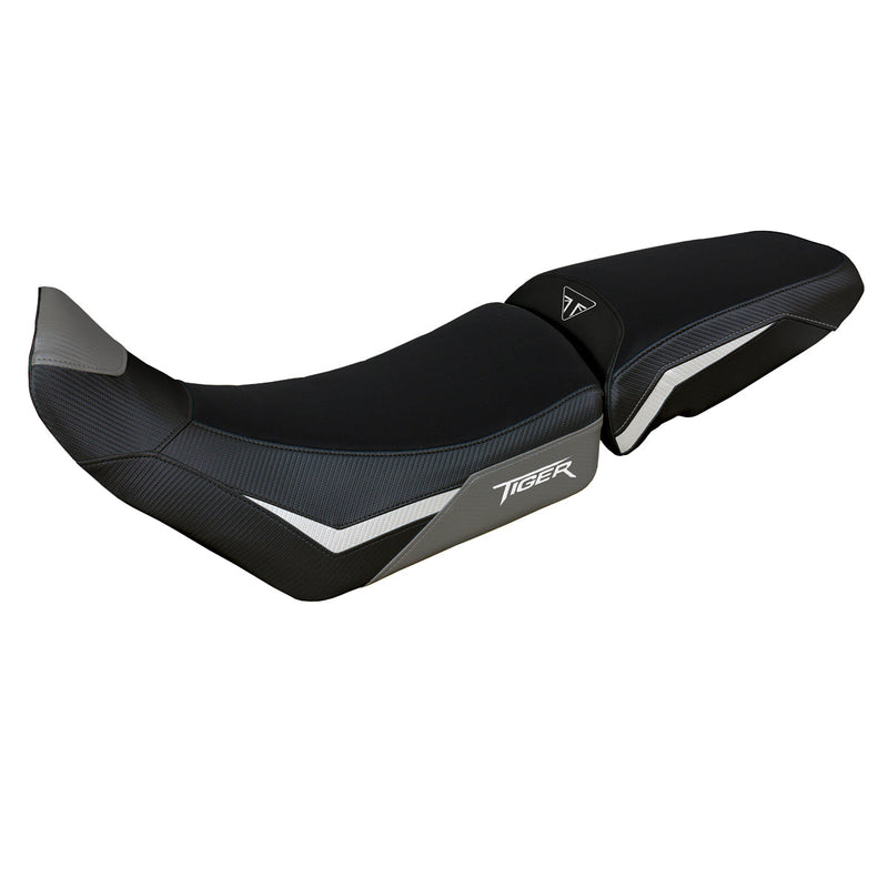 Triumph Tiger 900 2020-2023 Seat Cover Tappezzeria Italia in Grey White and Black