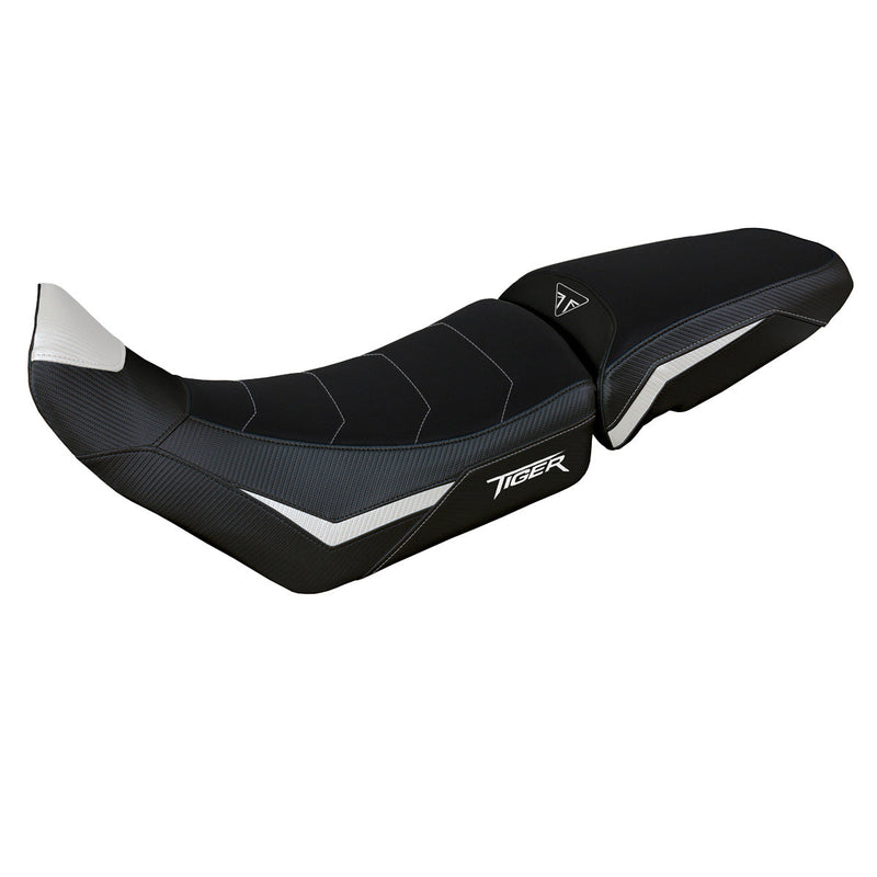 Triumph Tiger 900 2020-2023 Seat Cover Tappezzeria Italia Comfort in White and Black