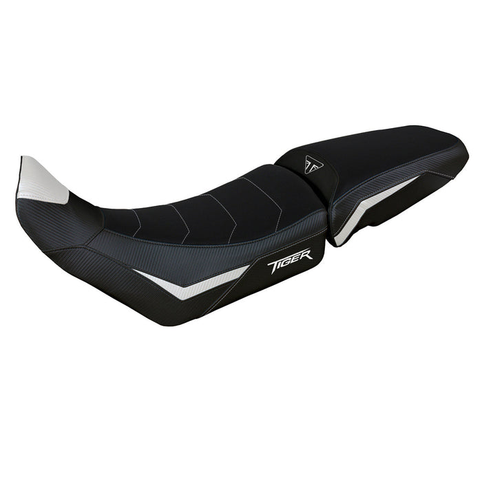 Triumph Tiger 900 2020-2023 Seat Cover Tappezzeria Italia Comfort in White and Black
