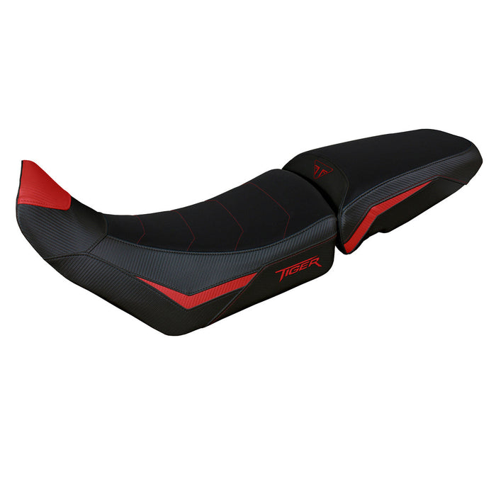 Triumph Tiger 900 2020-2023 Seat Cover Tappezzeria Italia Comfort in Red and Black
