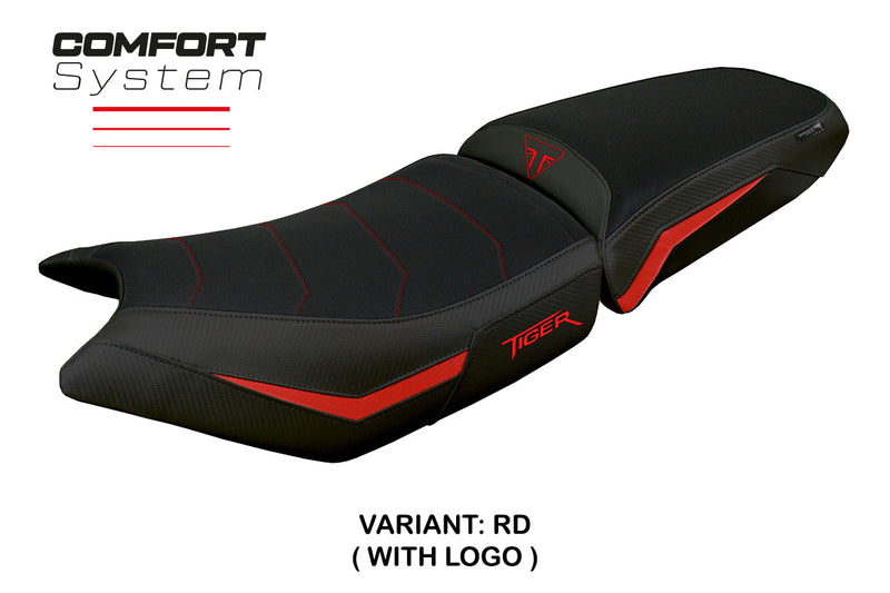 Triumph Tiger 900 2024 Seat Cover Tappezzeria Comfort Red Black