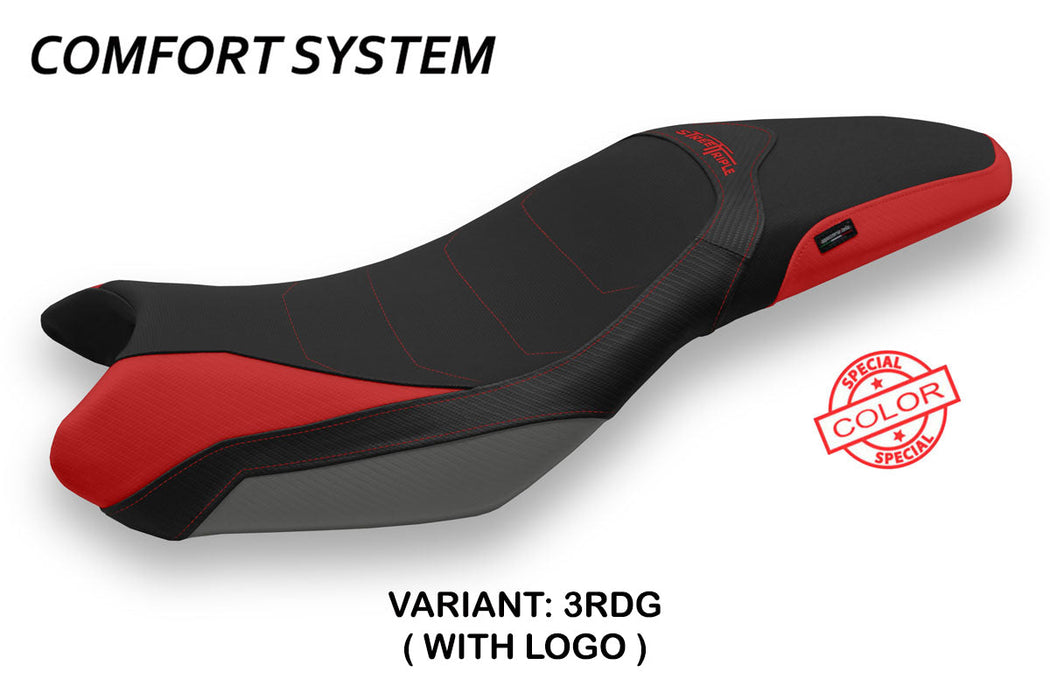 Triumph Street Triple 675 2013-2016 Seat Cover Tappezzeria Italia Comfort in Red and Grey