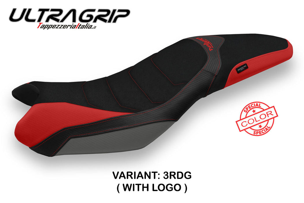 Triumph Street Triple 675 2013-2016 Seat Cover Tappezzeria Italia Ultragrip in Red and Grey