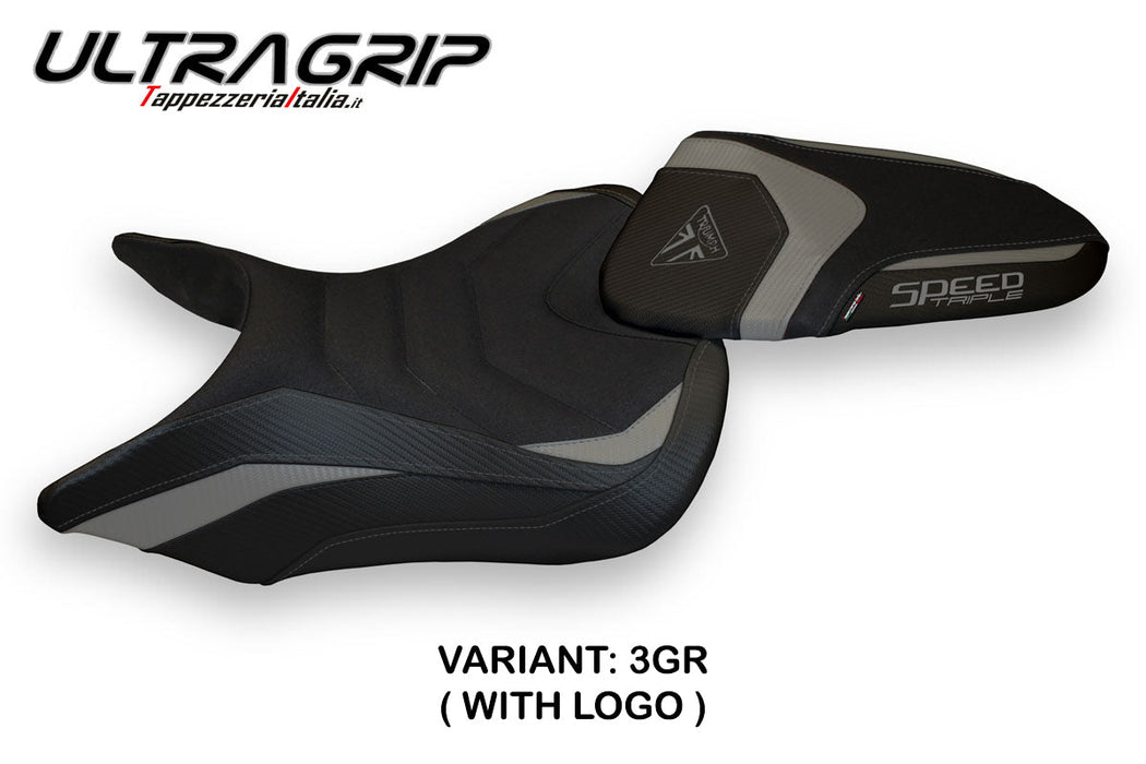 Triumph Speed Triple 2016-2021 Seat Cover Tappezzeria Italia Ultragrip in Grey
