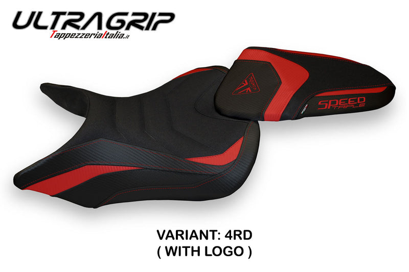 Triumph Speed Triple 2016-2021 Seat Cover Tappezzeria Italia Ultragrip in Red