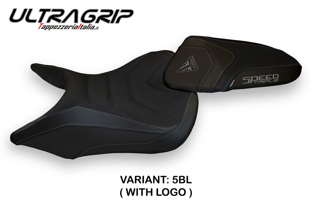 Triumph Speed Triple 2016-2021 Seat Cover Tappezzeria Italia Ultragrip in Black