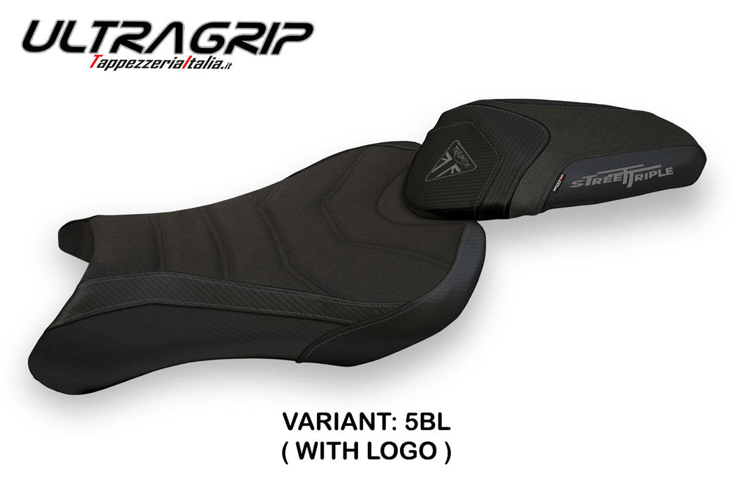 Triumph Street Triple 765 2017-2022 Seat Cover Tappezzeria Italia Ultragrip in Black