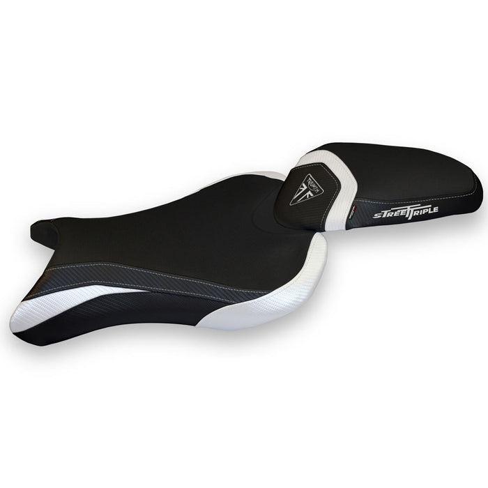 Triumph Street Triple 765 2017-2022 Seat Cover Tappezzeria Italia Comfort in White