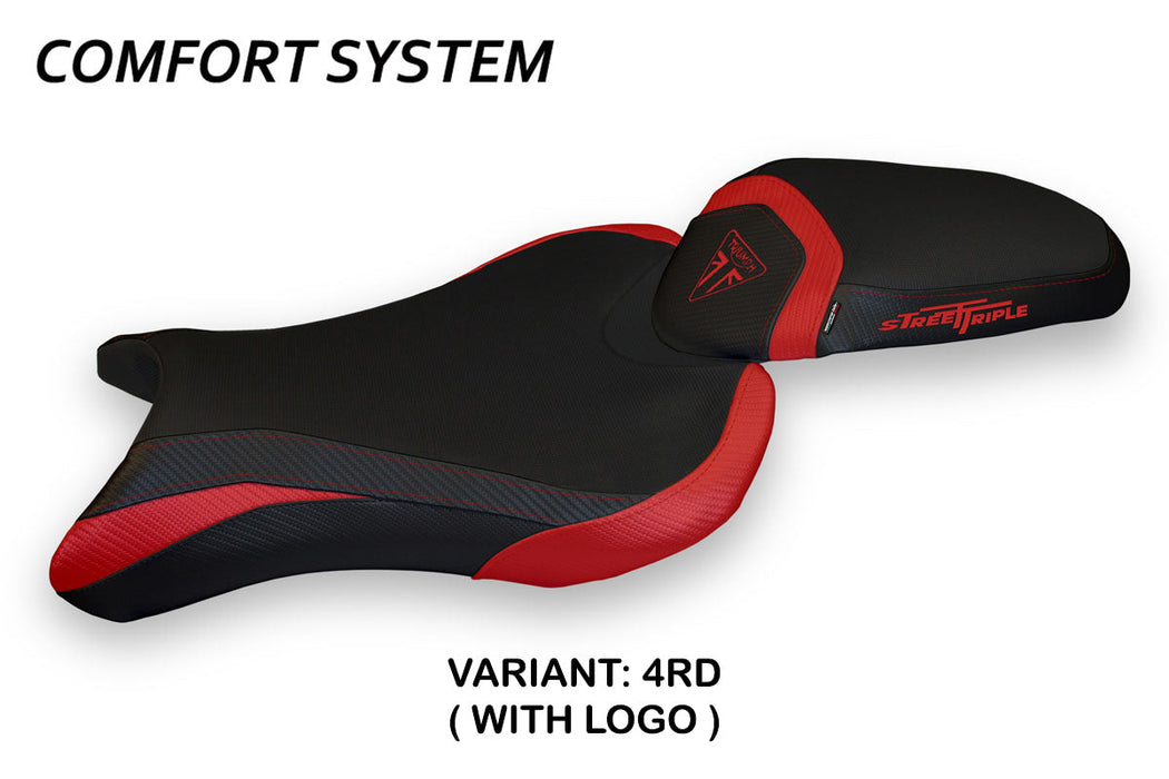 Triumph Street Triple 765 2017-2022 Seat Cover Tappezzeria Italia Comfort in Red