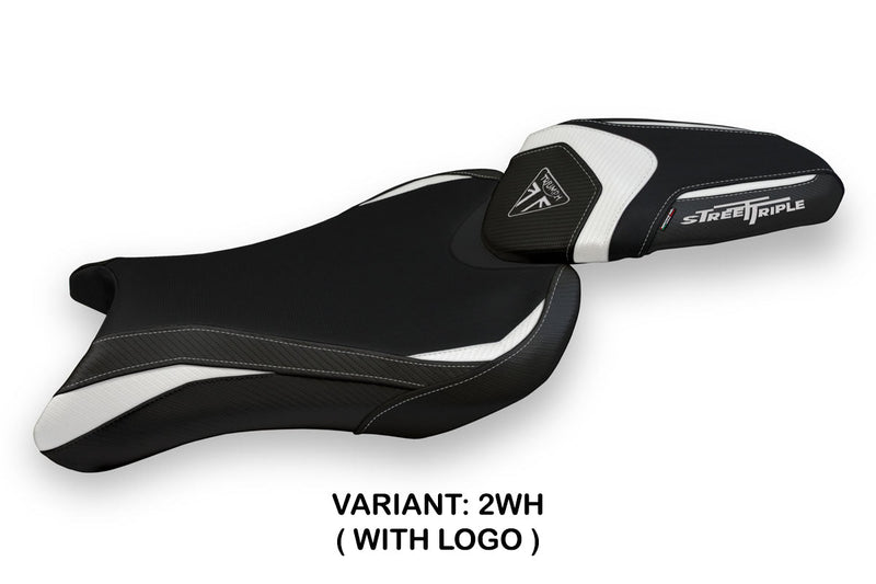 Triumph Street Triple 765 2017-2022 Seat Cover Tappezzeria Italia in White