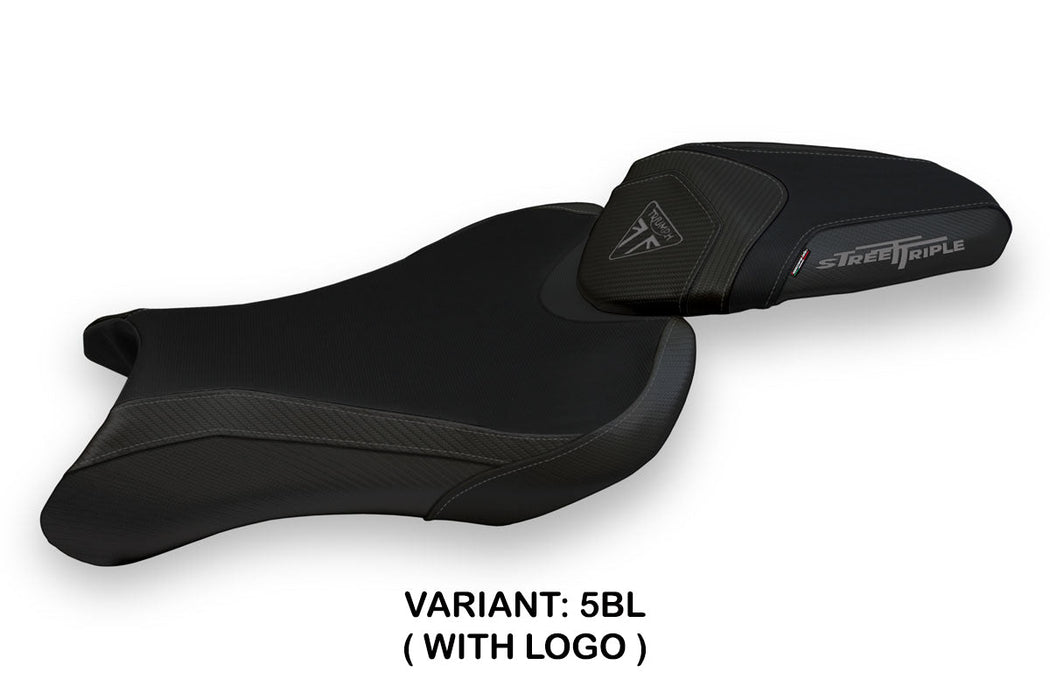 Triumph Street Triple 765 2017-2022 Seat Cover Tappezzeria Italia in Black