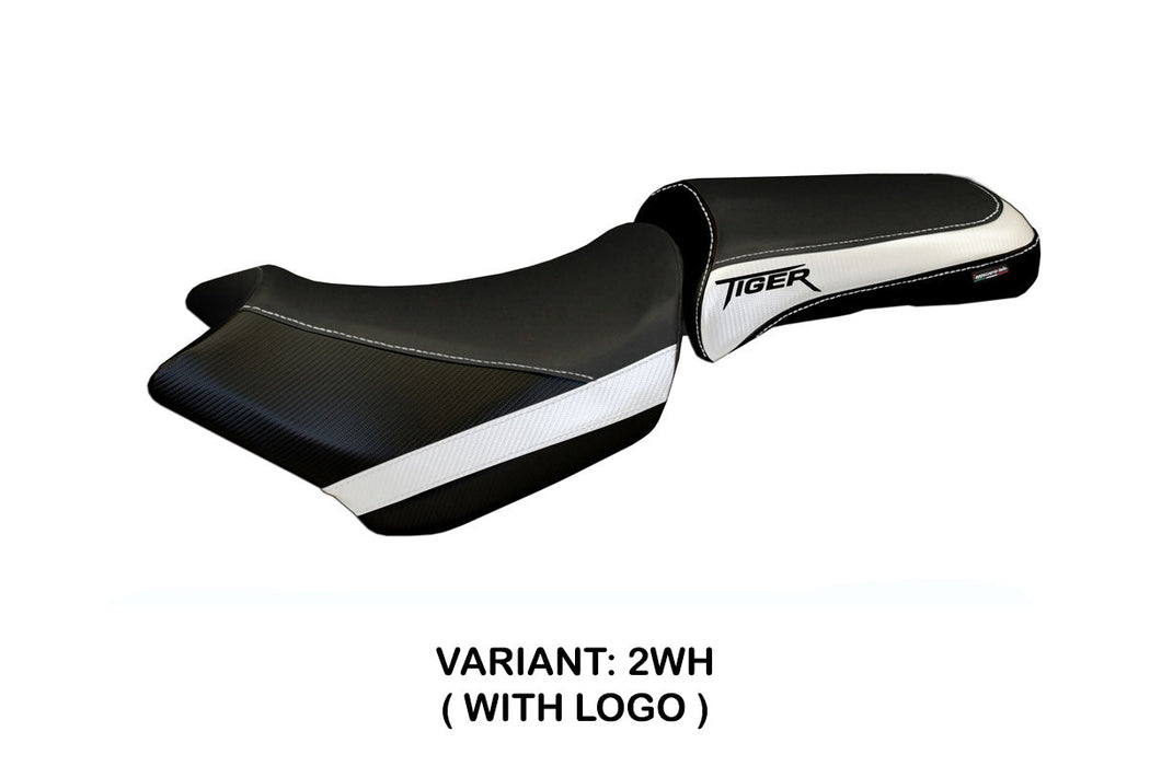 Triumph Tiger 1200 2011-2021 Seat Cover Tappezzeria Italia in White Black