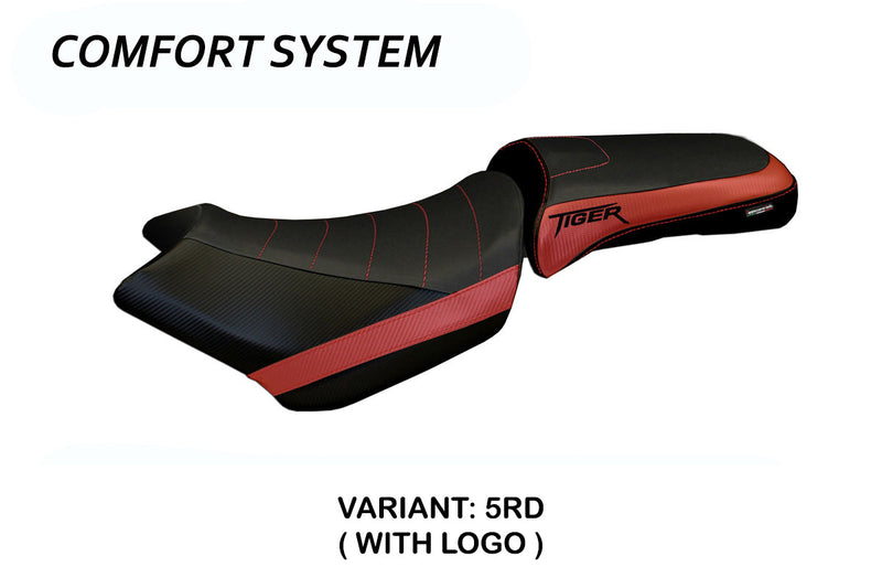 Triumph Tiger 1200 2011-2021 Seat Cover Tappezzeria Italia Comfort in Red