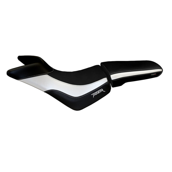 Triumph Tiger 800 800XC 2010-2020 Seat Cover Tappezzeria Italia in White Black