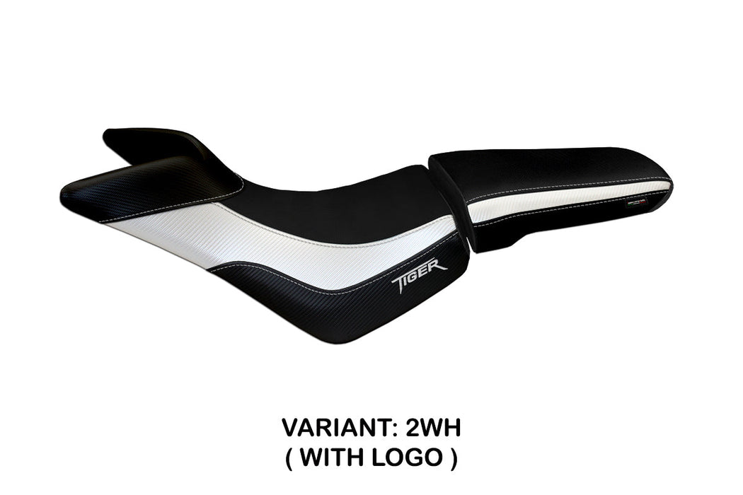 Triumph Tiger 800 800XC 2010-2020 Seat Cover Tappezzeria Italia in White Black